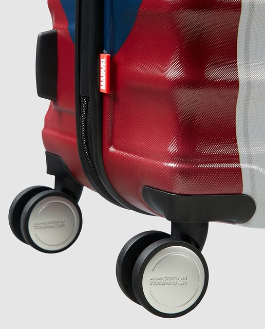Maleta mediana Capitán América Wavebreaker, rígida azul, con capacidad 64 L