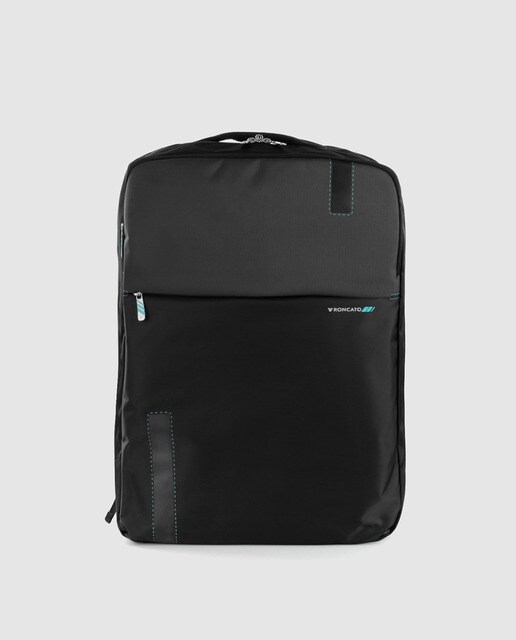 Mochila SPEED negra con cierre de cremallera