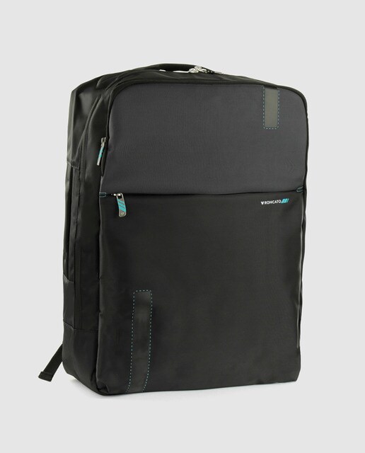 Mochila SPEED negra con cierre de cremallera