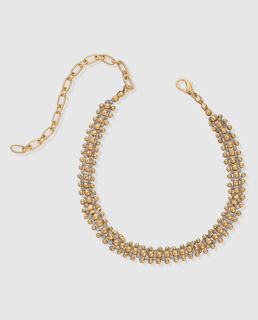 Collar El Corte Inglés dorado y gris