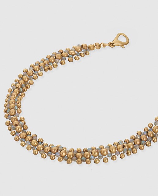 Collar El Corte Inglés dorado y gris