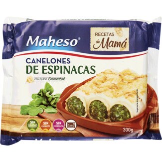 Maheso Canelones de Espinafres com Queijo Emmental embalagem 300 g