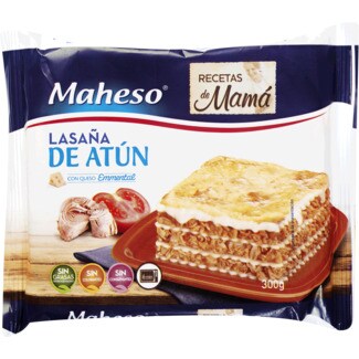 Maheso Lasanha de Atum com Queijo Emmental embalagem 300 g