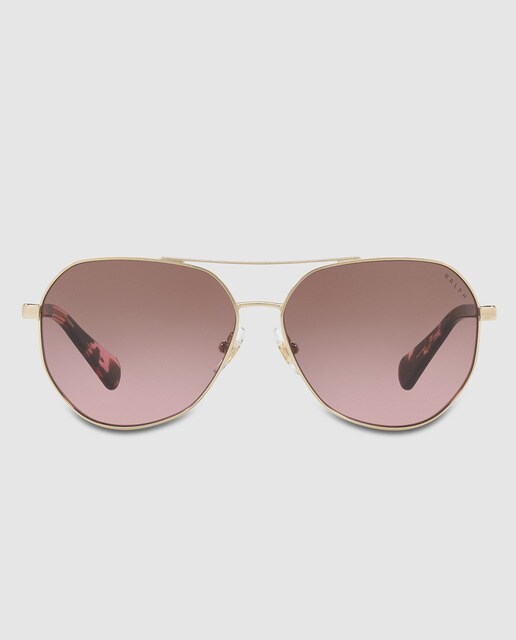 Gafas de sol de mujer tipo piloto en metal dorado