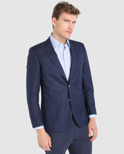 Blazer de hombre Mirto regular liso azul