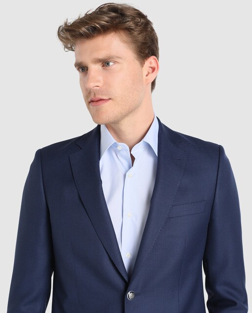 Blazer de hombre Mirto regular liso azul
