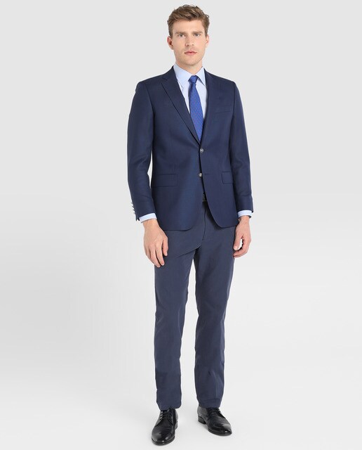 Blazer de hombre Mirto regular liso azul