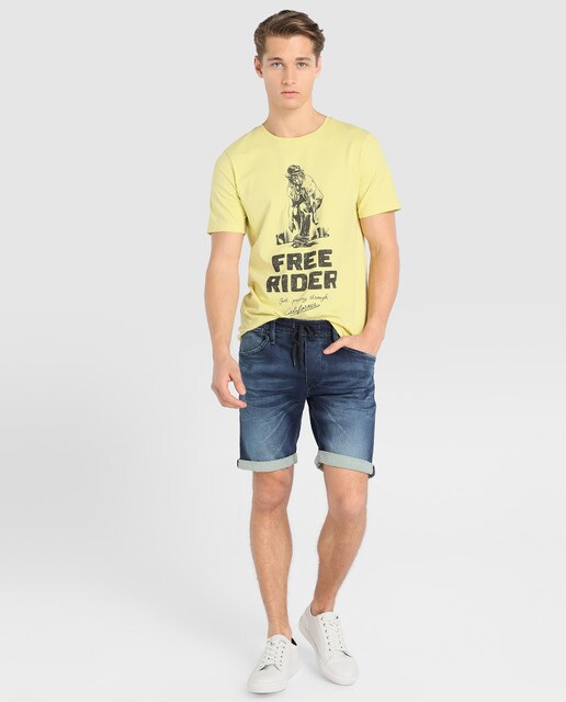 Bermuda vaquera de hombre Jack & Jones azul