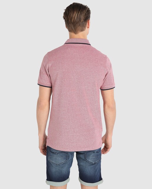 Polo de hombre Jack & Jones rojo de manga corta