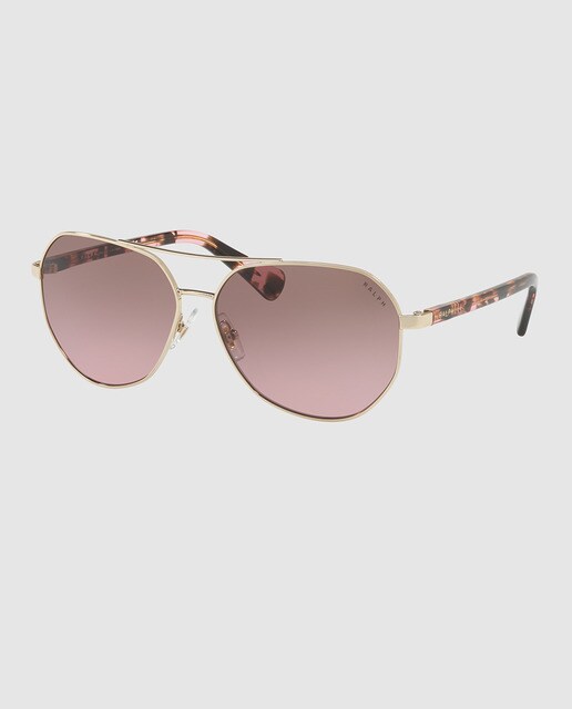 Gafas de sol de mujer tipo piloto en metal dorado