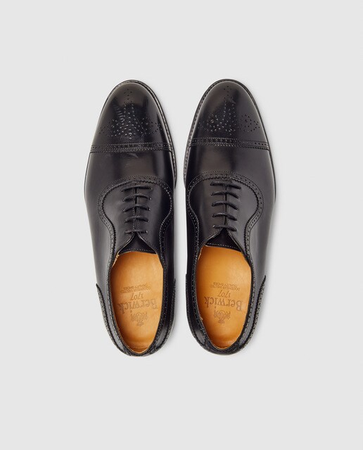 Zapatos de cordones de hombre Berwick de piel en color negro