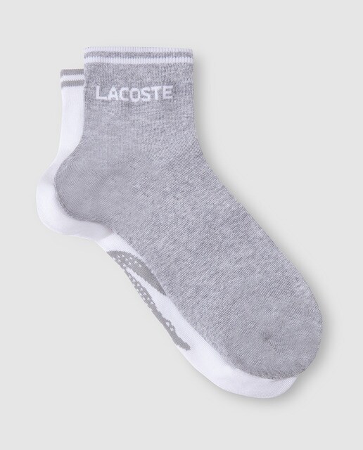 Pack de dos pares de calcetines tobilleros de hombre Lacoste deportivos