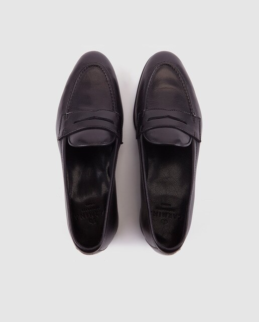 Mocasines de hombre Carmina s en piel de color negro