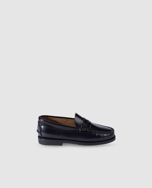 Mocasines de niño 1901 de piel en color azul