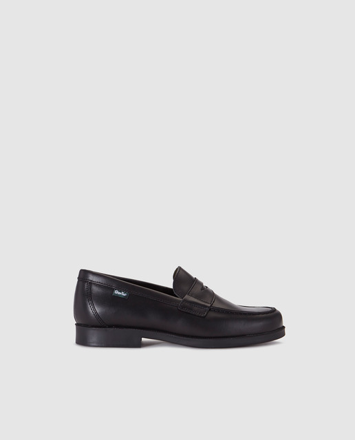 Mocassins de menino Gloria de pele em preto