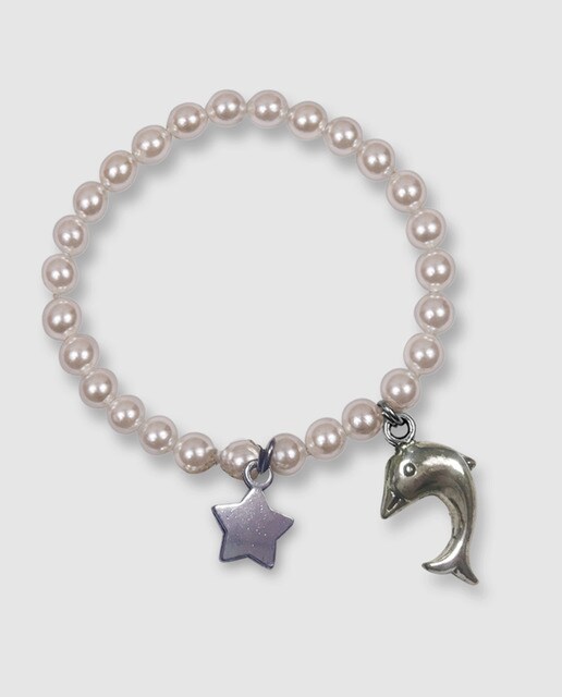 Reloj de niña Neckmarine NKM39007MP de acero con pulsera de perlas