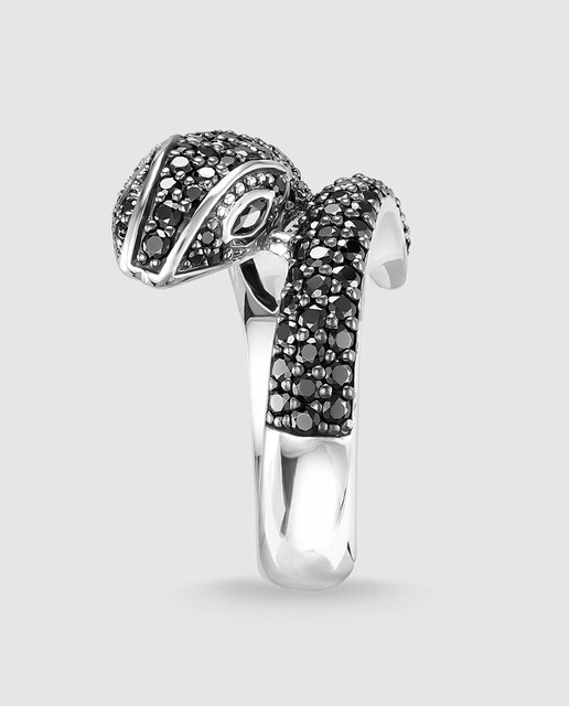 Anillo Thomas Sabo Glam & Soul de plata con circonitas negras