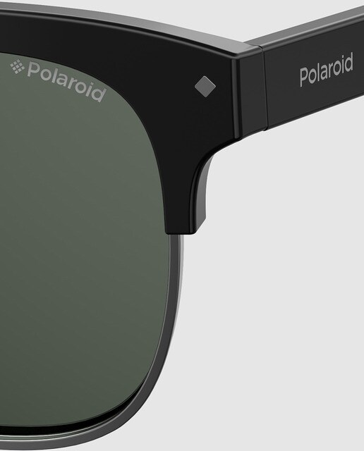 Gafas de sol Polaroid unisex en negro con montura cuadrada
