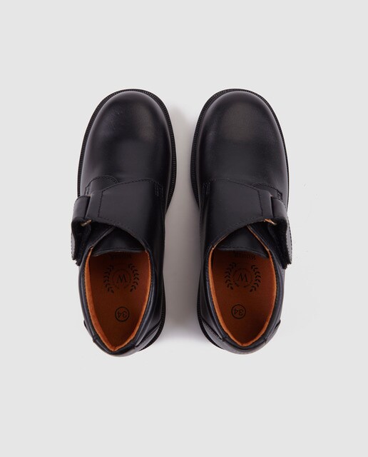 Zapatos de vestir de niño de Winner negros de piel
