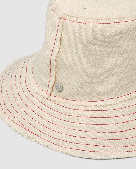 Sombrero de mujer en lona plegable de color natural