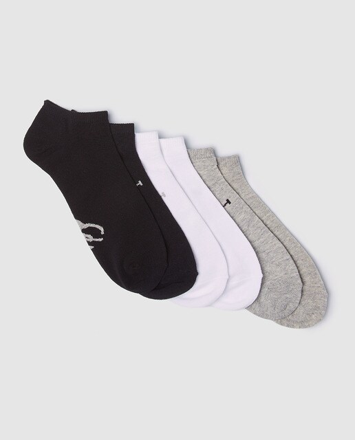 Pack de tres pares de calcetines de hombre Polo Ralph Lauren tobilleros varios colores