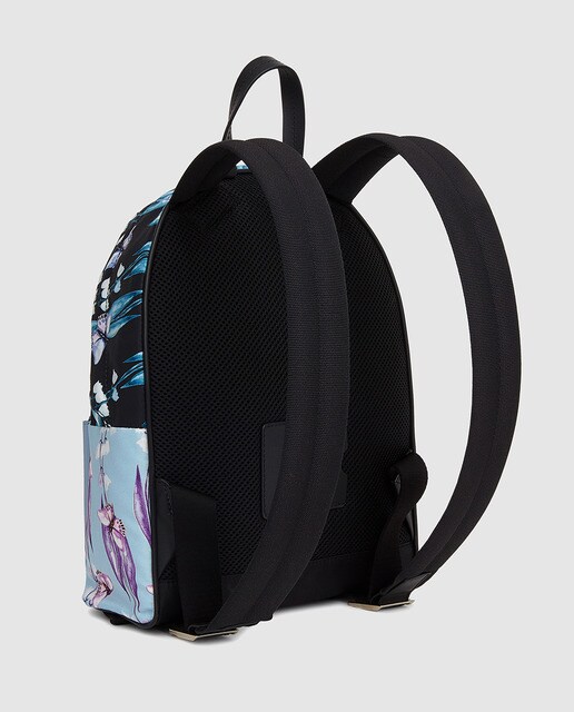 Mochila Giudecca de mujer con estampado azul en nylon