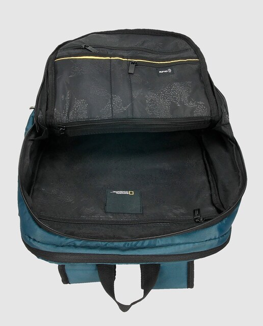 Mochila de hombre en color azul con doble cremallera