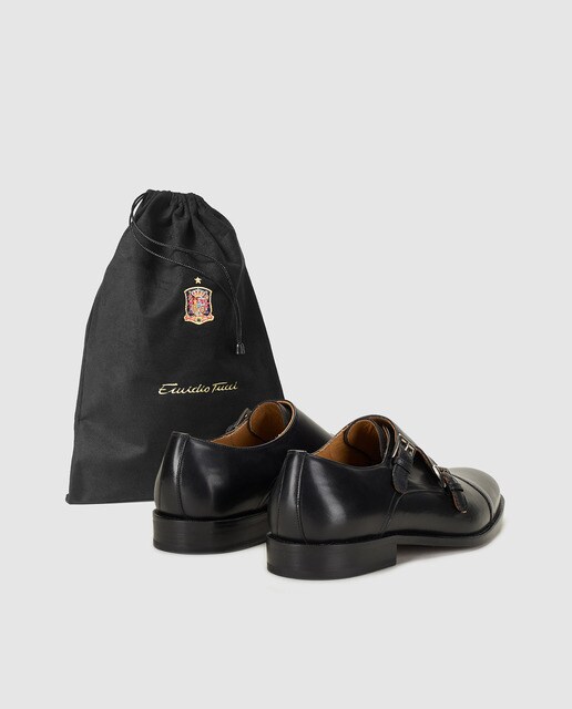 Zapatos de vestir oficiales de la equipación de la Selección Española de fútbol Mundial 2018 de hombre Emidio Tucci de piel en color negro