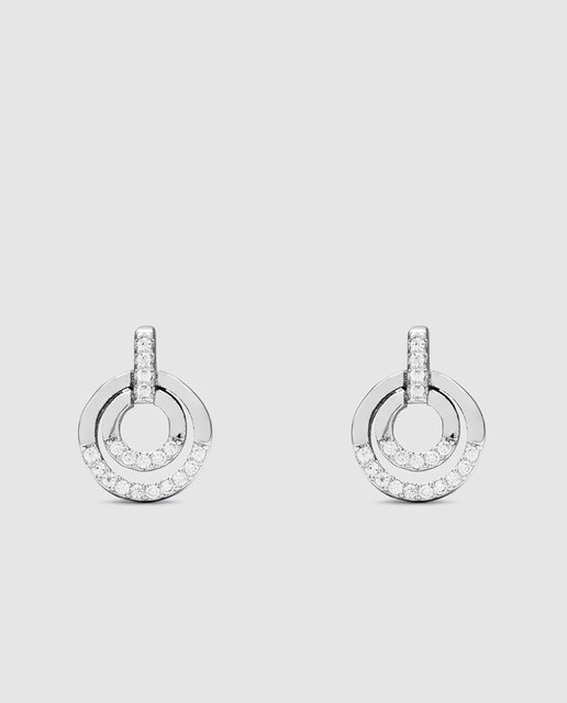 Pendientes Luxenter Mez de plata con circonita