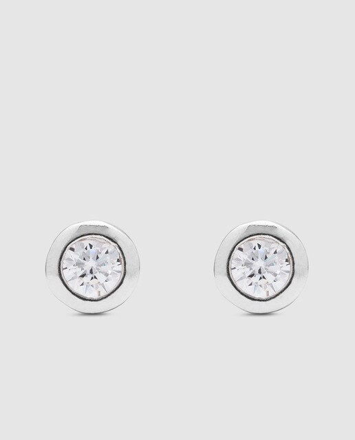 Pendientes Luxenter Zaja de plata con circonita
