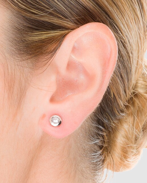 Pendientes Luxenter Zaja de plata con circonita