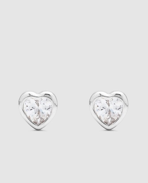 Pendientes Luxenter Goth de plata con circonita