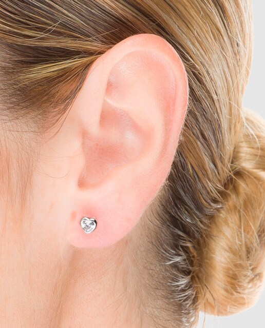 Pendientes Luxenter Goth de plata con circonita