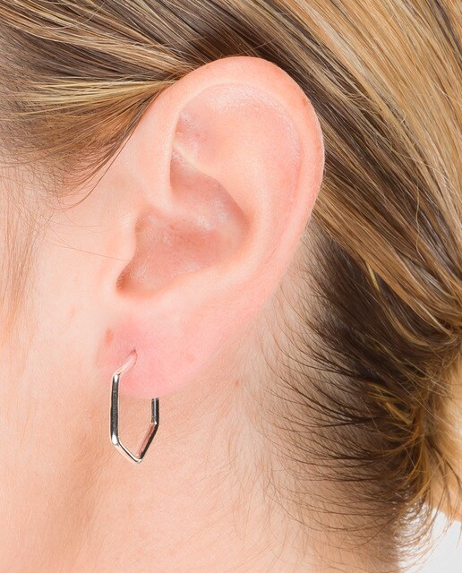 Pendientes de aro Luxenter Nax de plata