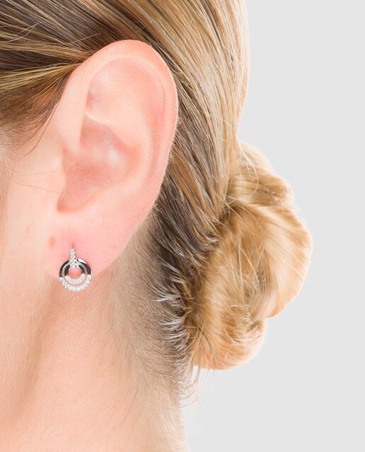 Pendientes Luxenter Mez de plata con circonita