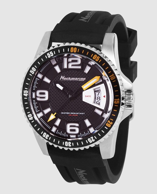 Reloj de hombre Neckmarine NM3385M02 de caucho negro