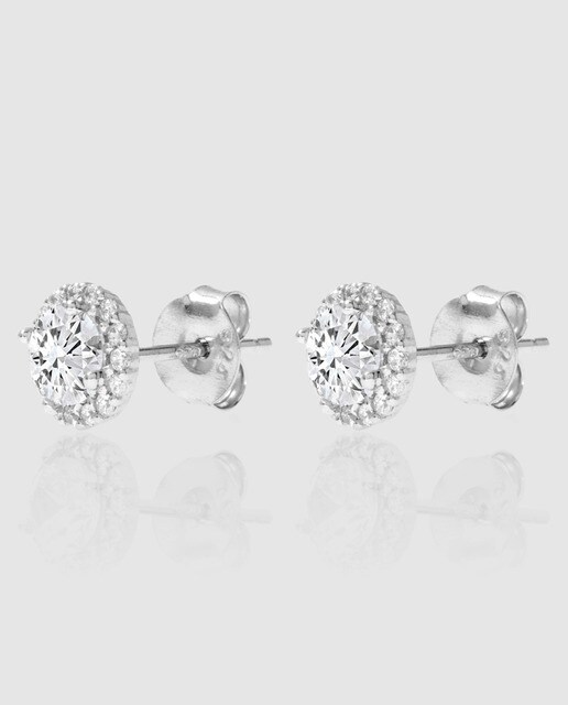 Pendientes Agatha Paris de plata con circonita