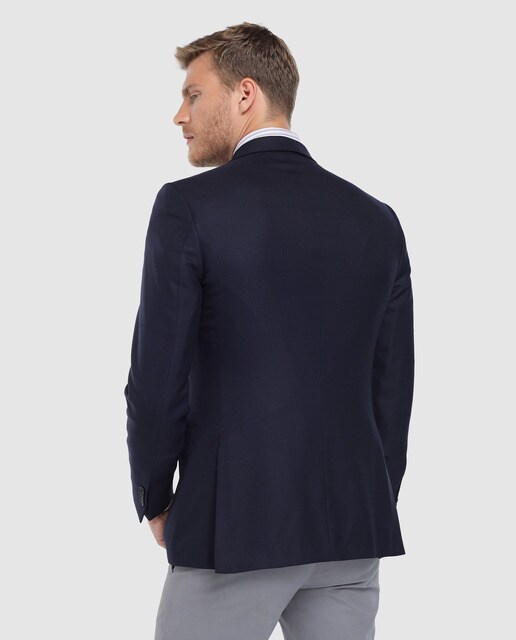 Americana de hombre Emidio Tucci Colección Business regular azul con micro estructura