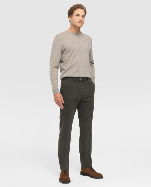 Chino de hombre Mirto regular verde