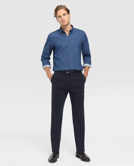 Chino de hombre Mirto regular azul