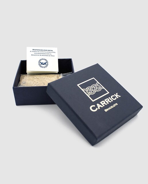 Pulsera náutica Carrick Matuku en ancla plateada de acero