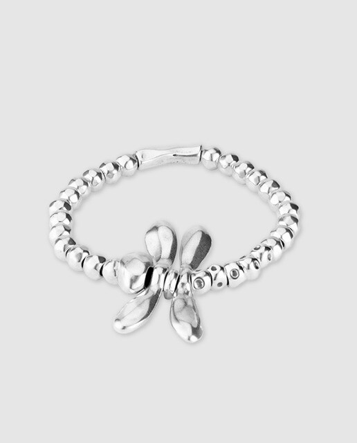 Pulsera Uno de 50 libélula con Swarovski gris