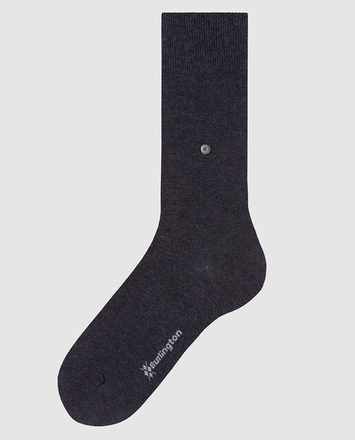Calcetines de hombre Burlington grises lisos