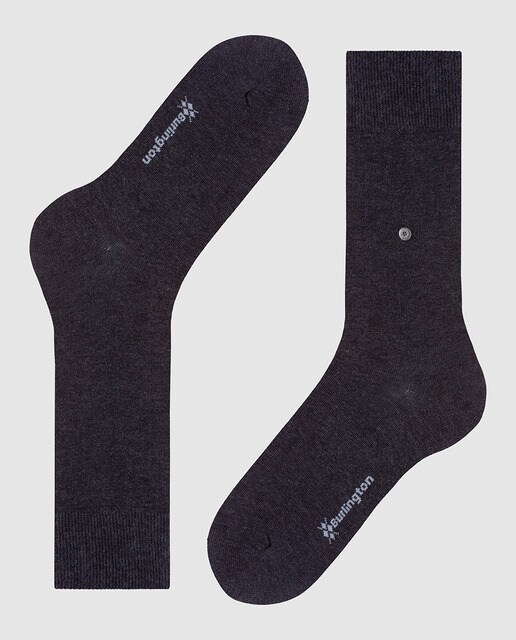 Calcetines de hombre Burlington grises lisos