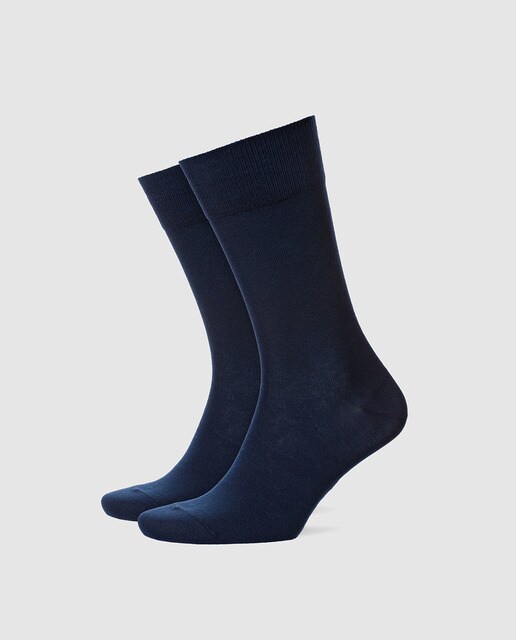 Calcetines de hombre Burlington azules lisos