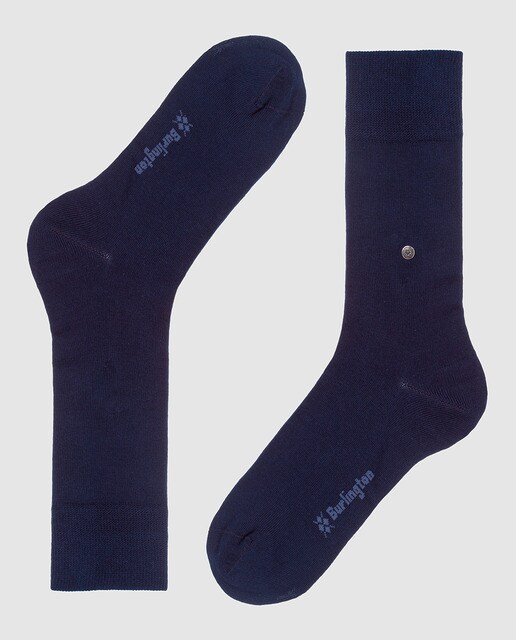 Pack de dos pares de calcetines de hombre Burlington cortos azul marino
