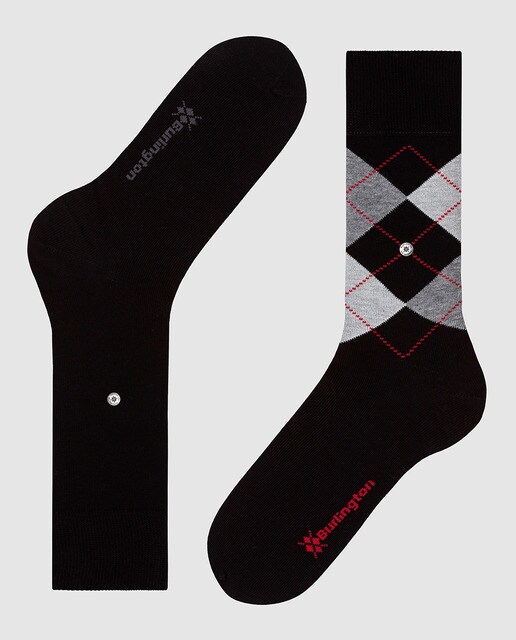 Pack de dos pares de calcetines de hombre Burlington cortos negros