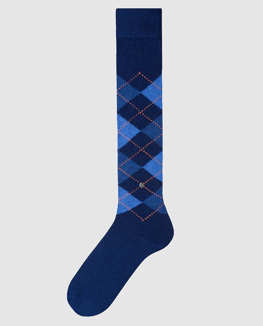 Calcetines de hombre Burlington azules de rombos