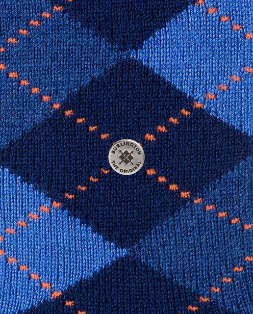 Calcetines de hombre Burlington azules de rombos