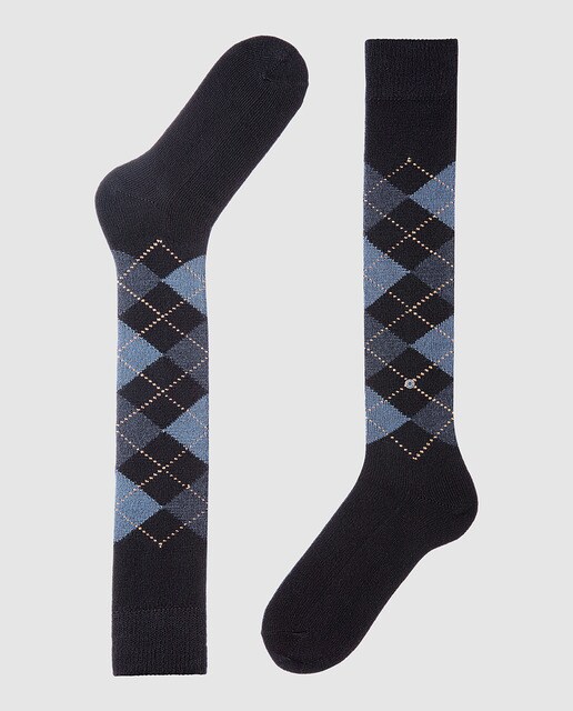 Calcetines de hombre Burlington azules de rombos
